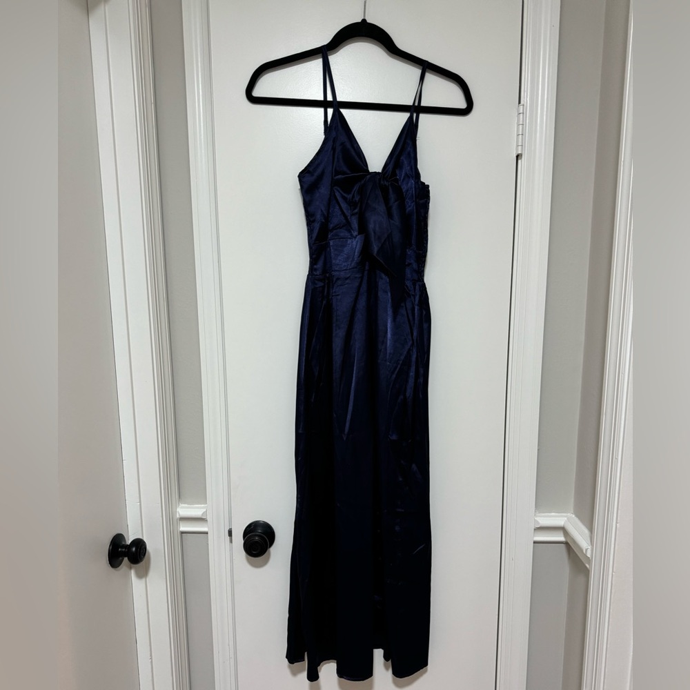 Navy blue midi dress